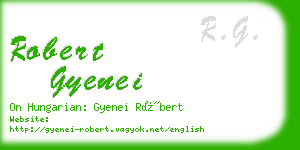 robert gyenei business card